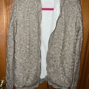 Roxy Cozy Cable Knit Zip Up